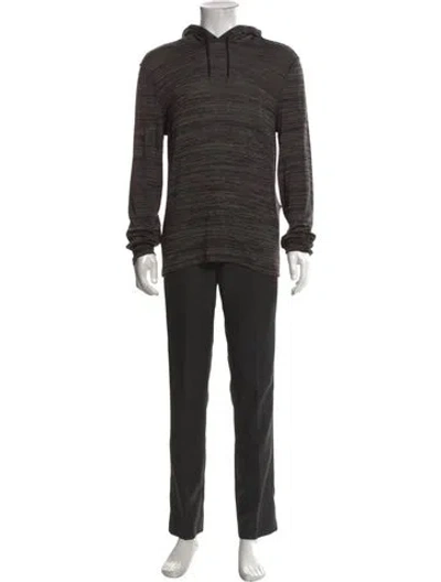 Pre-owned John Varvatos V-neck Long Sleeve Hoodie In Grey
