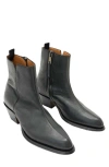 John Varvatos Wainwright Center Seam Genuine Calf Hair Boot In Black