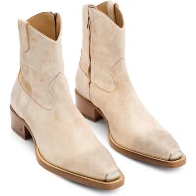 John Varvatos Walker Tipped Western Boot In Neutral