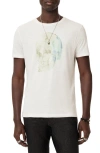 John Varvatos Watercolor Skull Graphic T-shirt In Salt