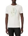 John Varvatos Watercolor Skull Graphic T-shirt In Salt