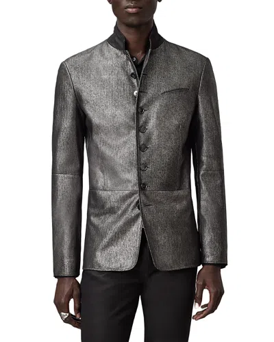 John Varvatos Woodward Leather Jacket In Multi