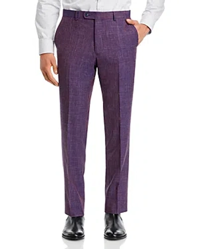 John Varvatos Street Flat Front Slim Fit Suit Pants In Burgundy