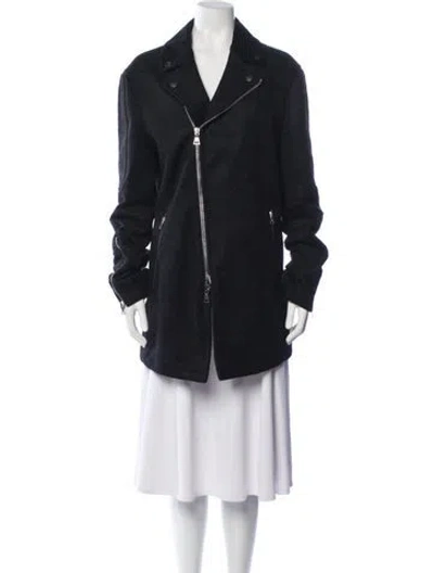 Pre-owned John Varvatos Wool Coat In Blue