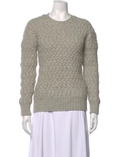 Pre-owned John Varvatos Wool Crew Neck Sweater In Grey