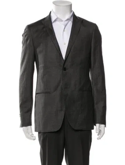 Pre-owned John Varvatos Wool Patterned Blazer In Grey