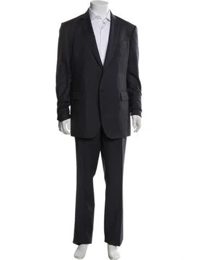 Pre-owned John Varvatos Wool Striped Two-piece Suit Vest In Gray