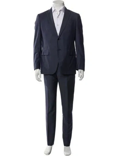 Pre-owned John Varvatos Wool Two-piece Suit In Blue
