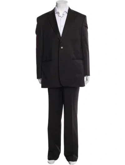 Pre-owned John Varvatos Wool Two-piece Suit In Brown