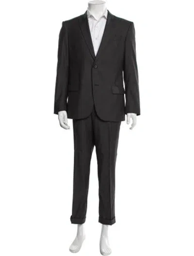 Pre-owned John Varvatos Wool Two-piece Suit In Grey