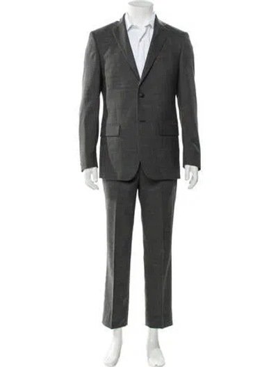 Pre-owned John Varvatos Wool Two-piece Suit Vest In Gray
