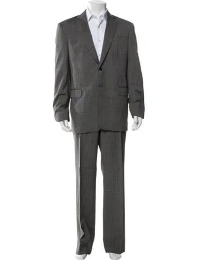 Pre-owned John Varvatos Wool Two-piece Suit Vest In Grey