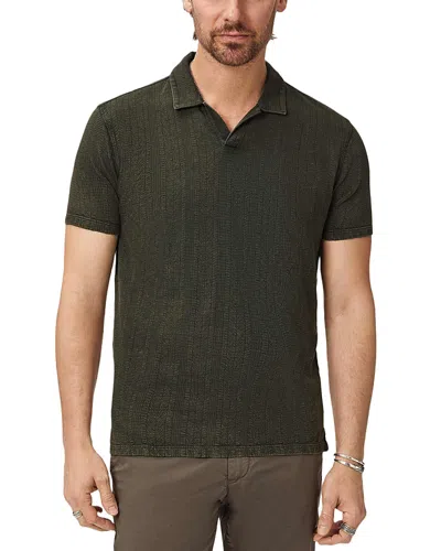 John Varvatos Zion Jacquard Garment Dye Polo In Green
