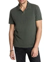 John Varvatos Zion Jacquard Garment Polo In Tarp Green