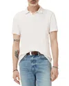 John Varvatos Zion Open Collar Polo Shirt In White