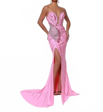 Johnathan Kayne Stage Ready Sweetheart Gown In Flamingo In Pink