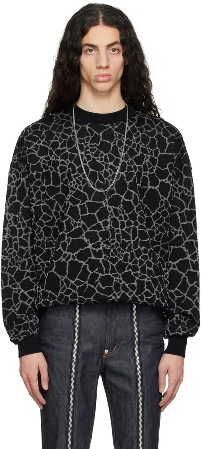 Johnlawrencesullivan Black Crack Sweater
