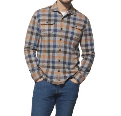 Johnnie-o 2 Front Pocket Long Sleeve Shirt In Light Gray In Multi