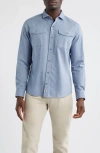 Johnnie-o Alpond Hangin' Out Cotton Button-up Shirt In Blue