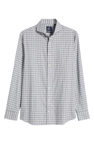 Johnnie-o Anders Check Cotton & Lyocell Button-up Shirt In Light Gray