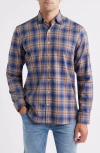 Johnnie-o Angelos Plaid Cotton Button-up Shirt In Blue