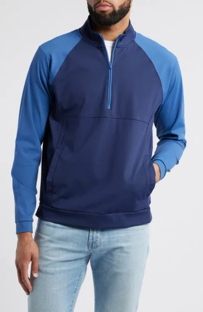 Johnnie-o Armstrong Water Resistant Performance Half Zip Pullover In Navy