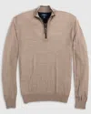 Johnnie-o Baron Half Zip Wool Blend Sweater In Oatmeal In Beige