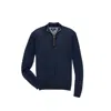 Johnnie-o Baron Wool Blend 1/4 Zip Pullover Sweater In Twilight In Multi