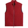 Johnnie-o Belfry Quilted Vest In Cardinal