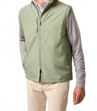 Johnnie-o Big Sur Full-zip Performance Vest In Trails In Green