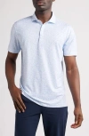 Johnnie-o Boggings Mushroom Print Prep-formance Golf Polo In Palisades Blue