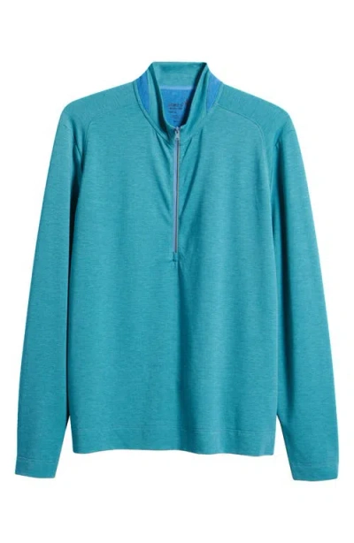 Johnnie-o Brewer Half Zip Performance Pullover In Green Grass