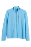 Johnnie-o Brewer Half Zip Performance Pullover In Blue