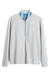 Johnnie-o Brewer Half Zip Performance Pullover In Seal