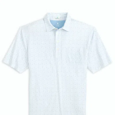 Johnnie-o Men's Briar Abstract Cotton Polo Shirt In White