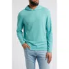 Johnnie-o Brinson Waffle Pullover Hoodie In Green Grass