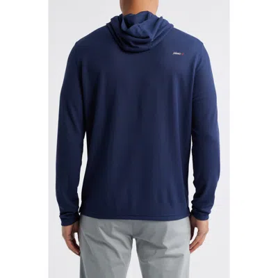 Johnnie-o Brinson Waffle Pullover Hoodie In Navy