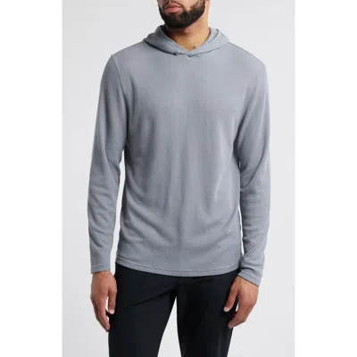 Johnnie-o Brinson Waffle Pullover Hoodie In Thunder