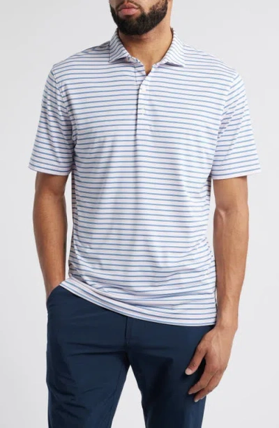 Johnnie-o Bronte Stripe Prep-formance Golf Polo In Porto Pink