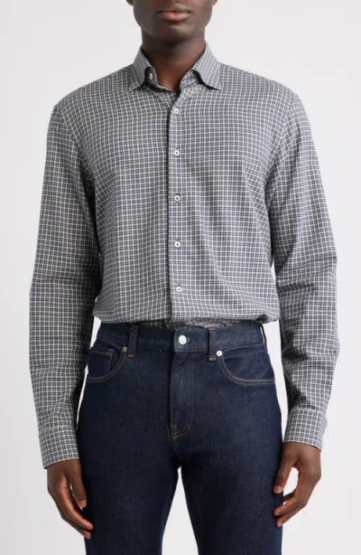 Johnnie-o Brooks Check Cotton Button-down Shirt In Blue