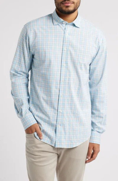 Johnnie-o Burleigh Check Stretch Button-up Shirt In Maliblu