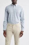 Johnnie-o Cayden Shadow Check Performance Button-down Shirt In Multi