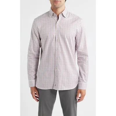Johnnie-o Chiles Check Cotton Button-down Shirt In Pink