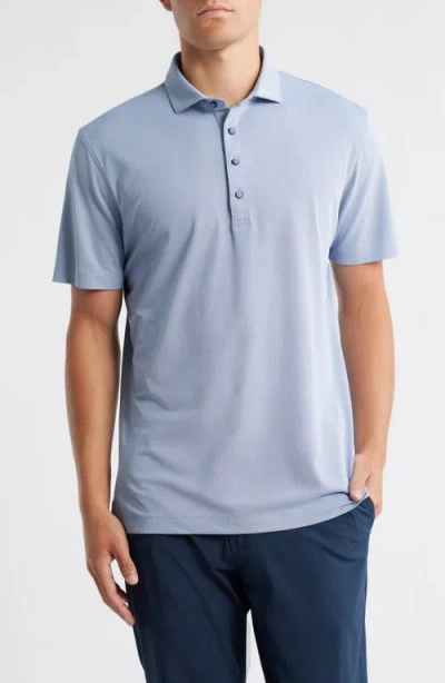 Johnnie-o Clegg Solid Piqué Performance Golf Polo In Blue