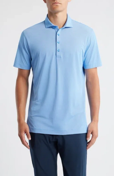 Johnnie-o Clegg Solid Piqué Performance Golf Polo In Blue