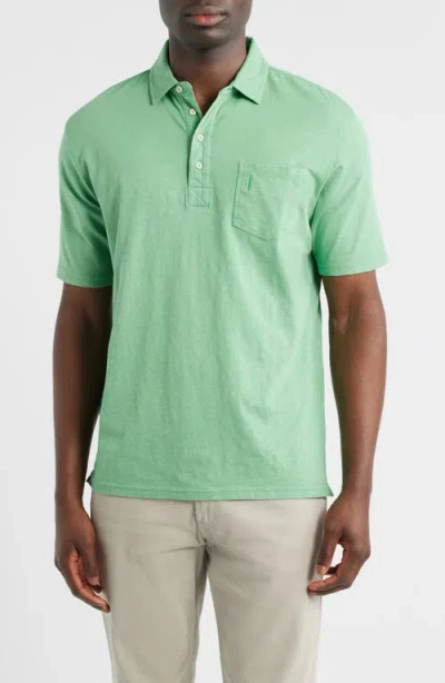 Johnnie-o Coastal Wash Original Pocket Polo In Green