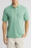 Johnnie-o Coastal Wash Original Pocket Polo In Spruce