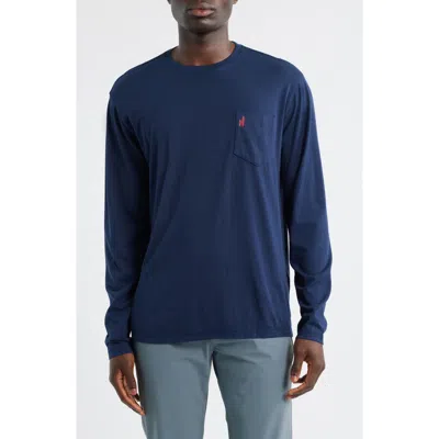 Johnnie-o Coastal Way Graphic Long Sleeve T-shirt In Blue