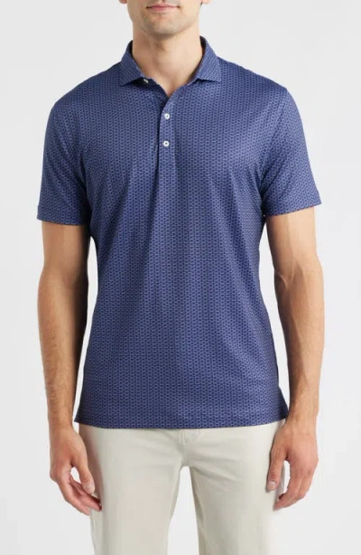 Johnnie-o Coupe Performance Jersey Polo In Blue