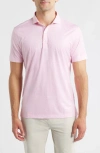Johnnie-o Marlin Microprint Featherweight Performance Polo In Pink